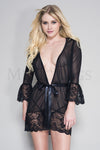 Lingerie - Music Legs - 60089 - Mesh Lace Robe