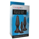 Anal Plug - Calexotics - Silicone Anal Trainer Kit Black