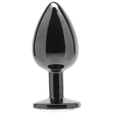 Anal Plug - Ouch! - Gunmetal Clear Gem Large