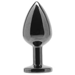 Anal Plug - Ouch! - Gunmetal Clear Gem Medium