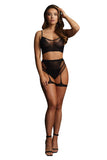 Lingerie - Le Desir - 2pc Black Bra Set With Garters