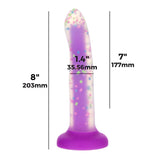 Dildo - Addiction - Rave Purple Confetti 8"