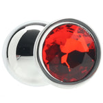 Anal Plug - Ouch! - Red Round Gem Plug Large
