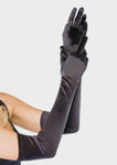 Lingerie - Leg Avenue - Extra Long Satin Gloves Black