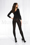 Lingerie - Music Legs - Opaque Scoopneck Bodystocking