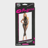 Lingerie - Pink Lipstick - Beats Work Geo Bodystocking