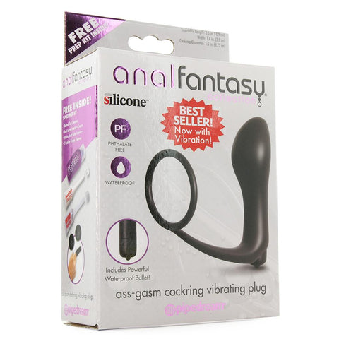 Anal Plug - Anal Fantasy - Ass-Gasm Cock Ring Vibrating Plug