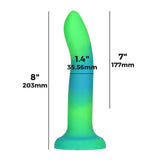 Dildo - Addiction - Rave Blue & Green 8"