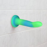 Dildo - Addiction - Rave Blue & Green 8"