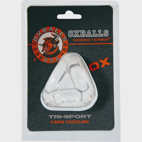 Cock Ring - Oxballs - Tri Sport Clear