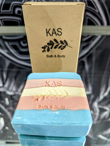 Soap - Kas Bath & Body - Trans Pride Flag Unscented