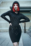 Dress - KillStar - Untamed Hooded Dress Black