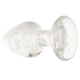 Anal Plug - Ouch! - Glow In The Dark Glass Plug Large