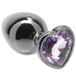 Anal Plug - Ouch! - Purple Heart Gem Large