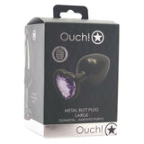 Anal Plug - Ouch! - Purple Heart Gem Large
