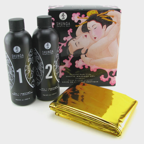 Massage - Shunga - Oriental Nuru Body Slide Kit Sparkling Strawberry Wine