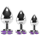 Anal Plug - Booty Sparls - Violet Flower Gem 3 Pack