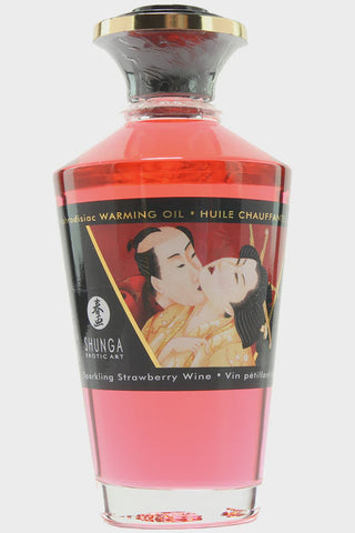 Massage Oil - Shunga - Sparkling Strawberry Wine Warming Oil