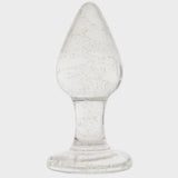 Anal Plug - Ouch! - Glow In The Dark Glass Plug Medium