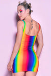 Cut Out Dress - Devil Walking - Rainbow Dress